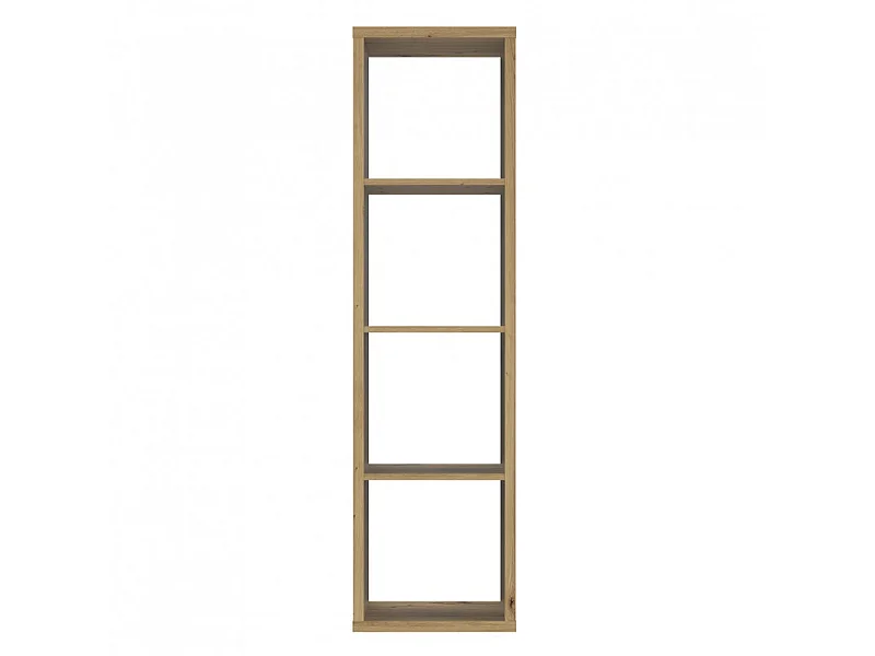 Etagère colonne 4 casiers décor bois rustique texturé - CLASSICO