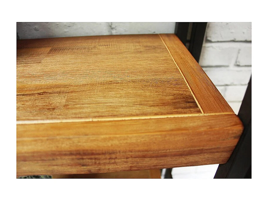 Bibliothèque inclinée 195 x 90 cm tiroir acacia et métal - WORKSHOP