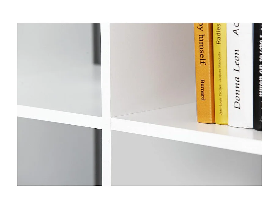 Etagère cube 4 casiers décor blanc - Classico