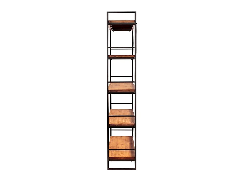 Bibliothèque 190 x 150 cm en bois d'acacia et métal - WORKSHOP