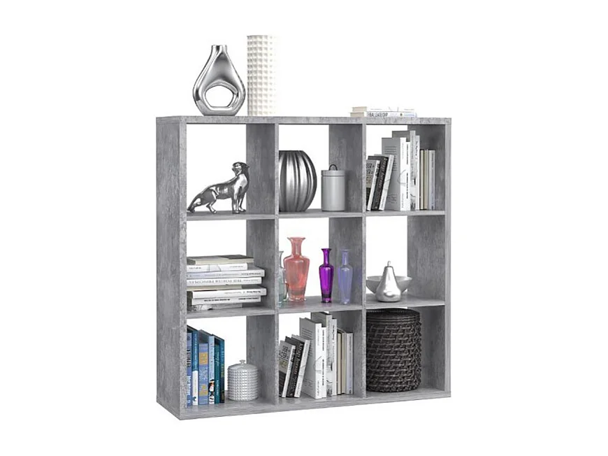 Étagère cube 9 casiers décor béton - Classico