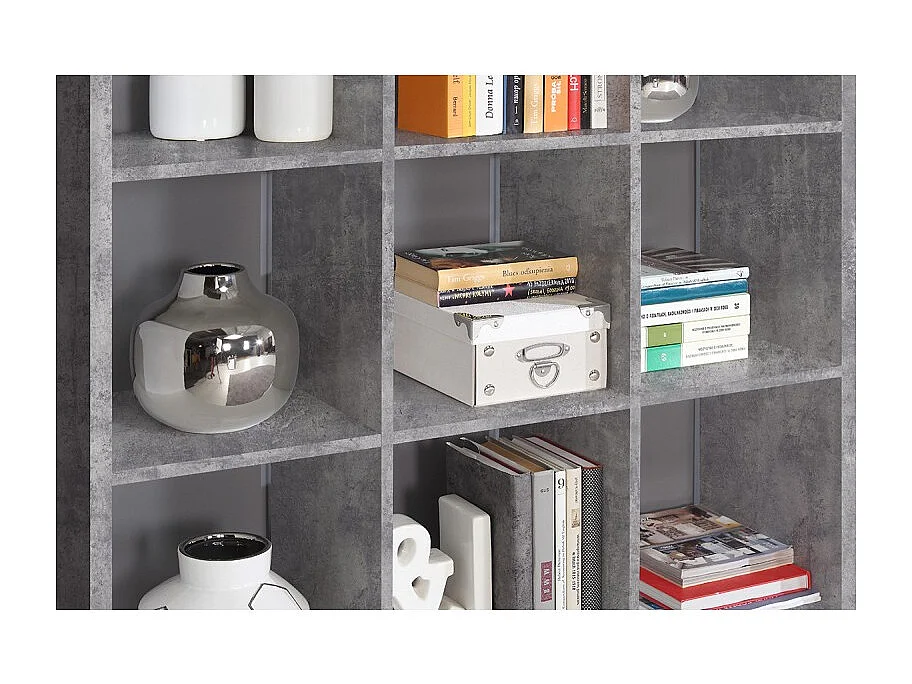 Étagère cube 9 casiers décor béton - Classico