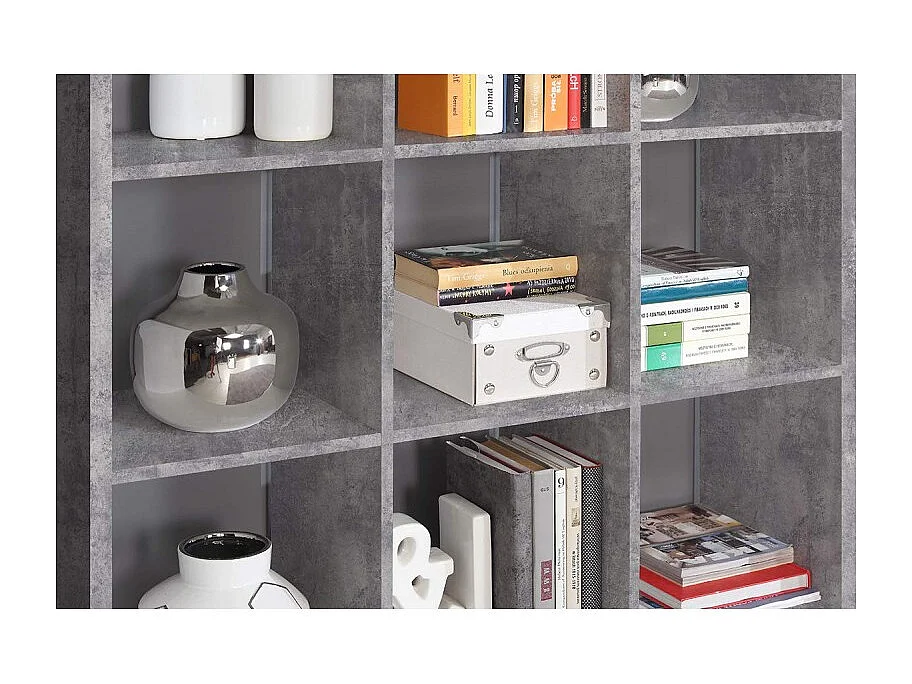 Étagère cube 15 casiers décor béton - Classico