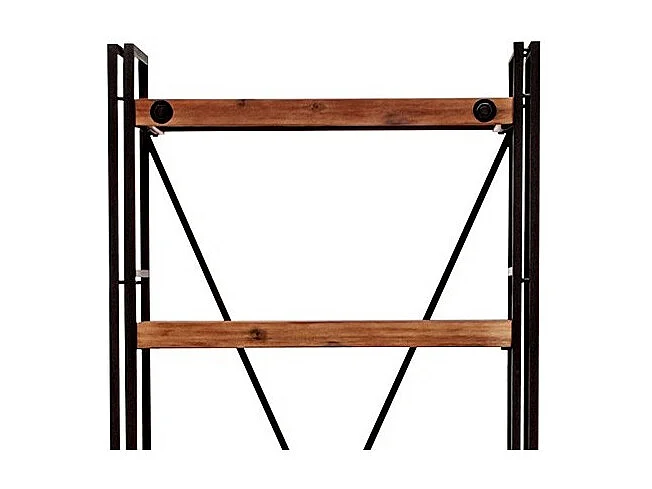 Bibliothèque 190 x 80 cm 5 tablettes bois acacia et métal - WORKSHOP