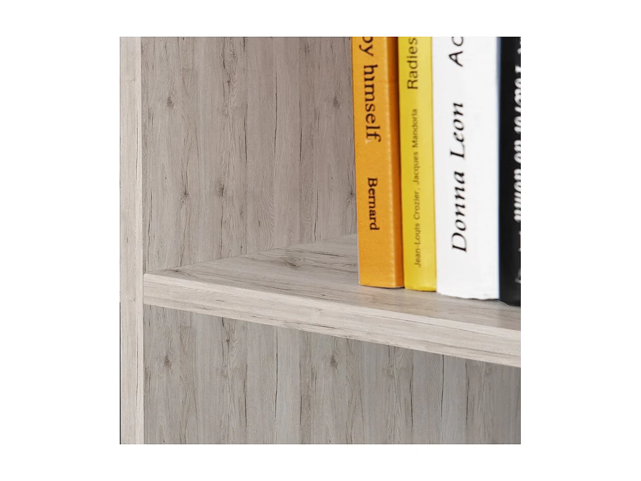 Étagère cube 4 casiers décor chêne gris - Classico