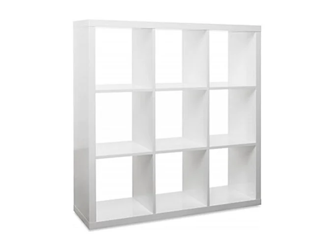Étagère cube 9 casiers décor blanc - Classico
