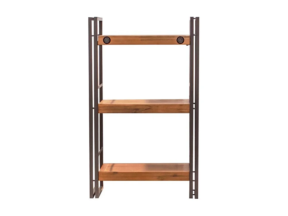 Bibliothèque 100 x 60 cm en bois d'acacia et métal - WORKSHOP