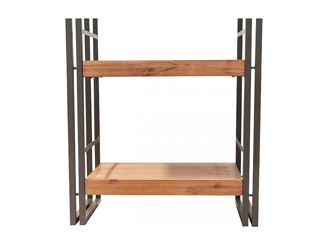 Bibliothèque 100 x 60 cm en bois d'acacia et métal - WORKSHOP