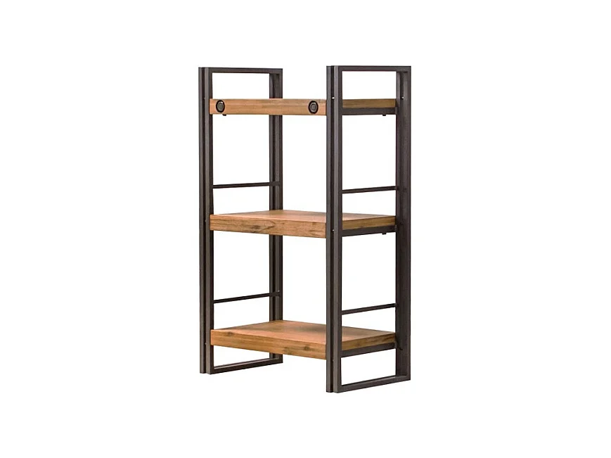 Bibliothèque 100 x 60 cm en bois d'acacia et métal - WORKSHOP