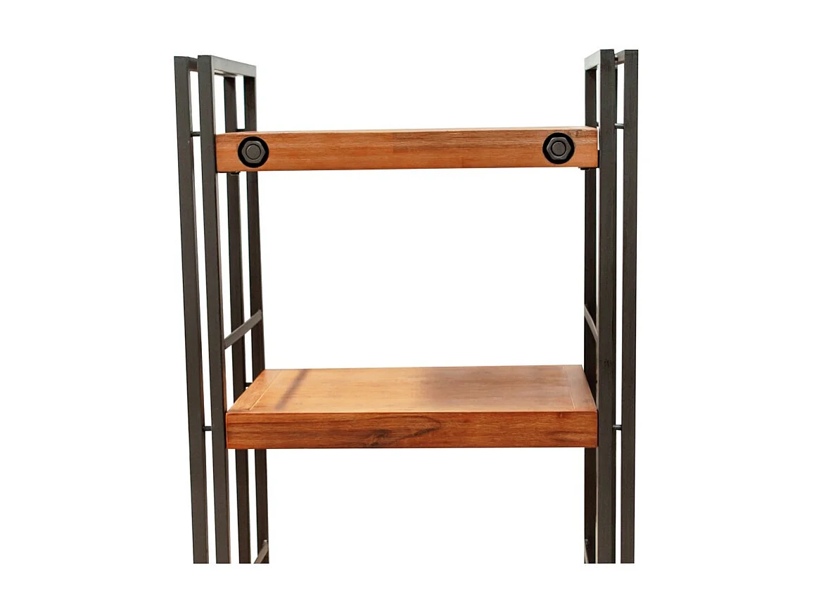 Bibliothèque 100 x 60 cm en bois d'acacia et métal - WORKSHOP