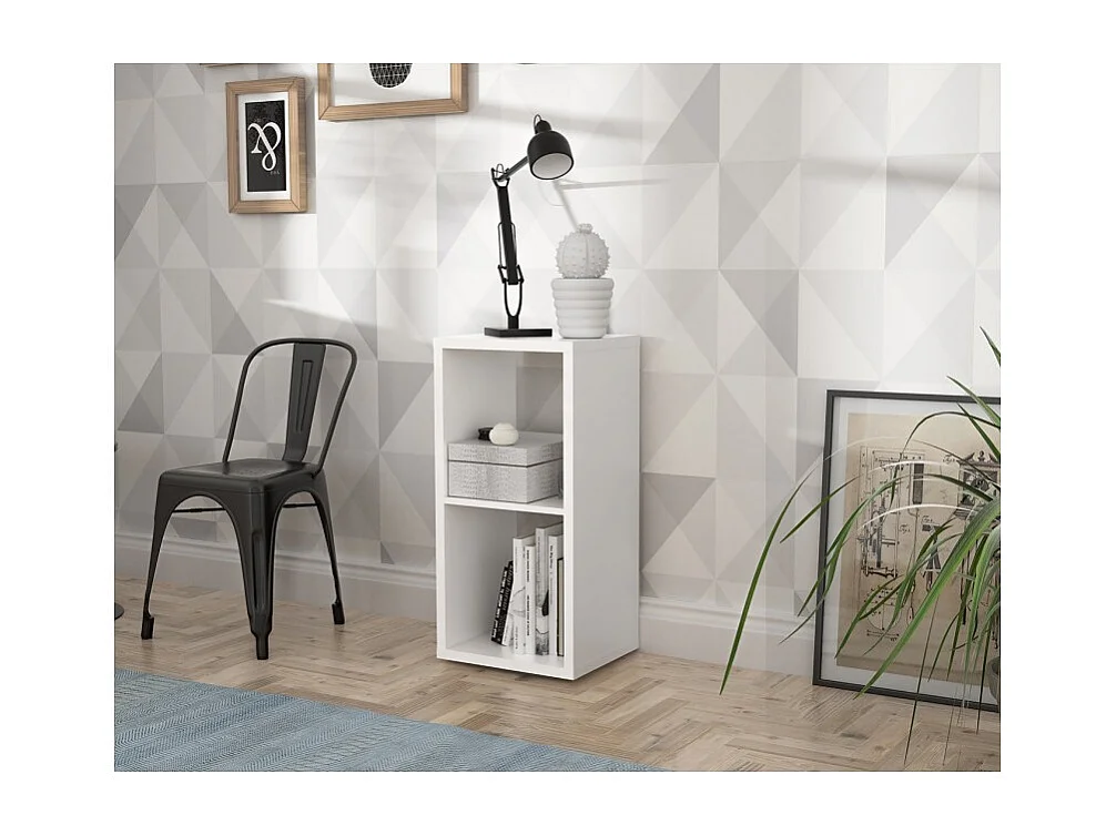 Etagère cube 2 casiers blanc mat - CLASSICO