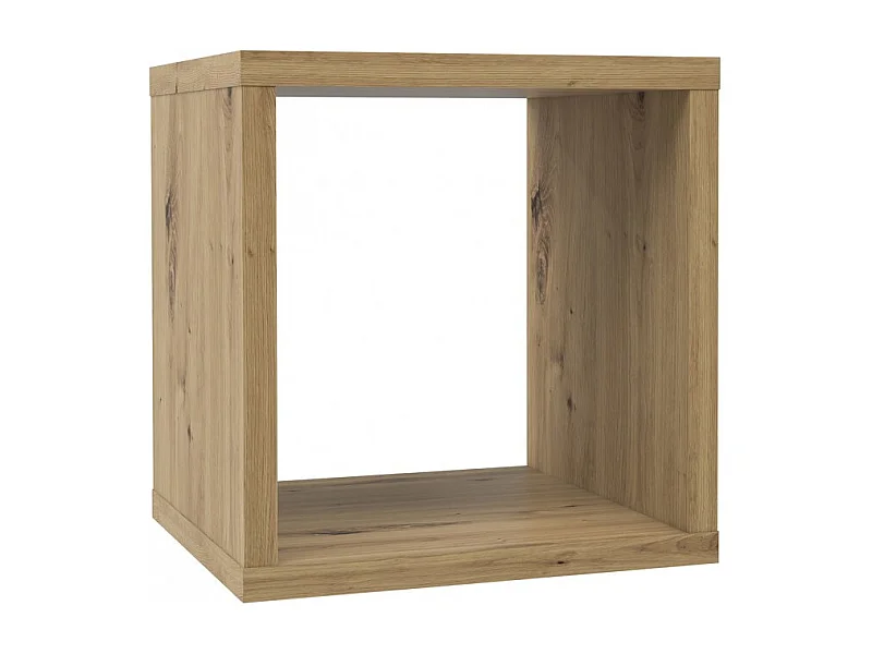 Etagère cube 1 casier décor bois rustique texturé - CLASSICO