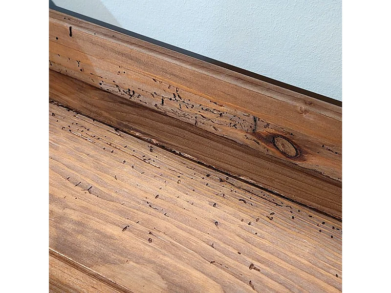 Bibliothèque échelle inclinée 200 cm en bois massif recyclé - CHALET