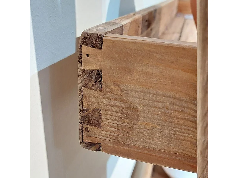 Bibliothèque échelle inclinée 200 cm en bois massif recyclé - CHALET