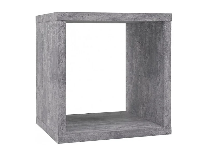 Etagère cube 1 casier décor béton gris - CLASSICO