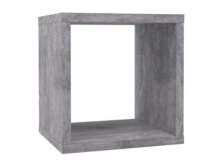 Etagère cube 1 casier décor béton gris - CLASSICO