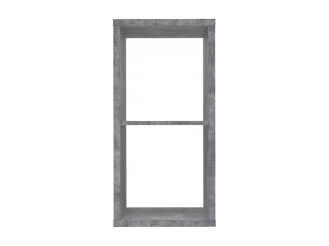 Etagère cube 2 casiers décor béton gris - CLASSICO