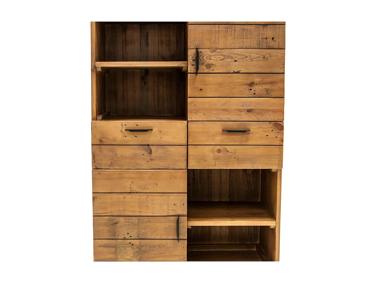 Meuble étagère rangements bois rustique et métal industriel - FACTORY