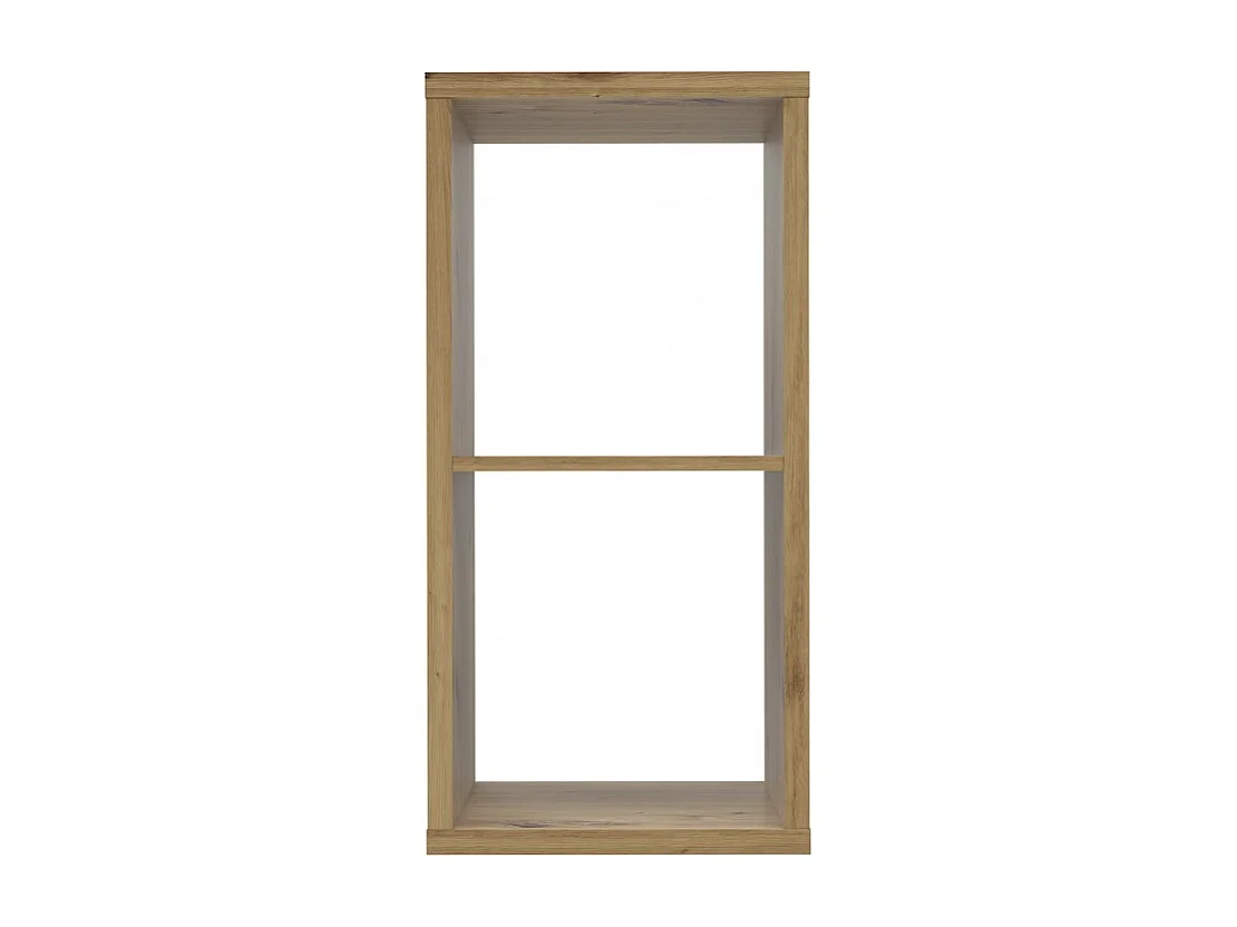 Etagère cube 2 casiers décor bois rustique texturé - CLASSICO