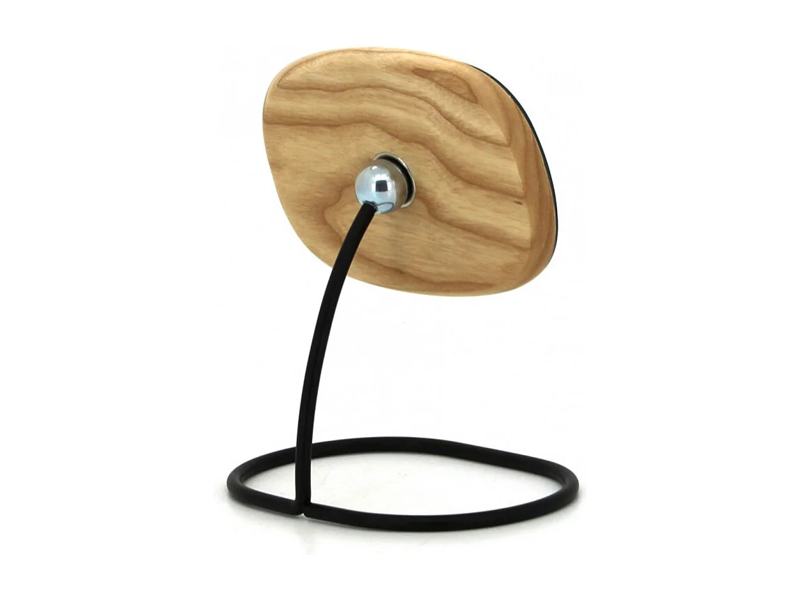 Lot de 2 miroirs pivotants et détachables en bois et métal noir - ZOOM