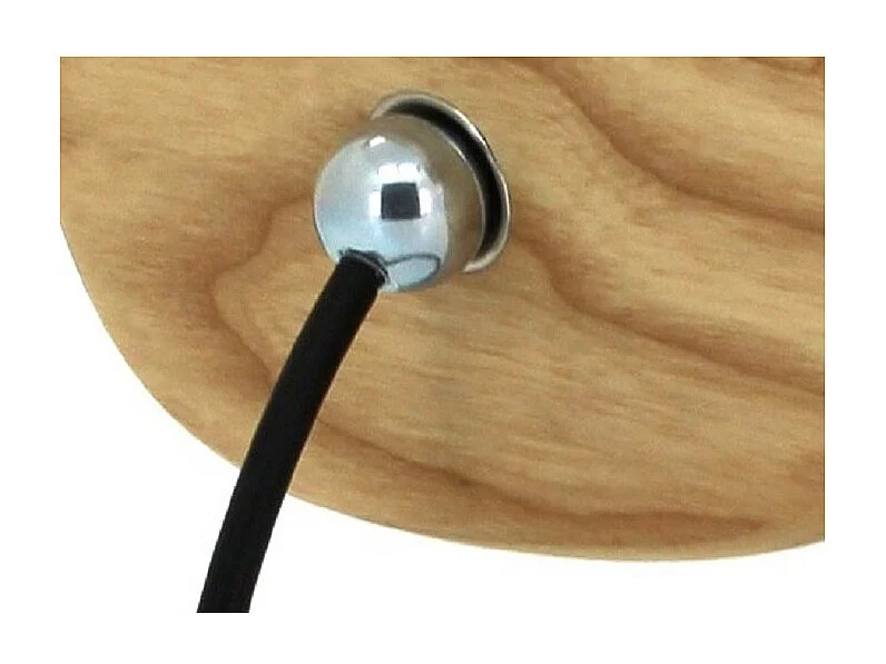 Lot de 2 miroirs pivotants et détachables en bois et métal noir - ZOOM