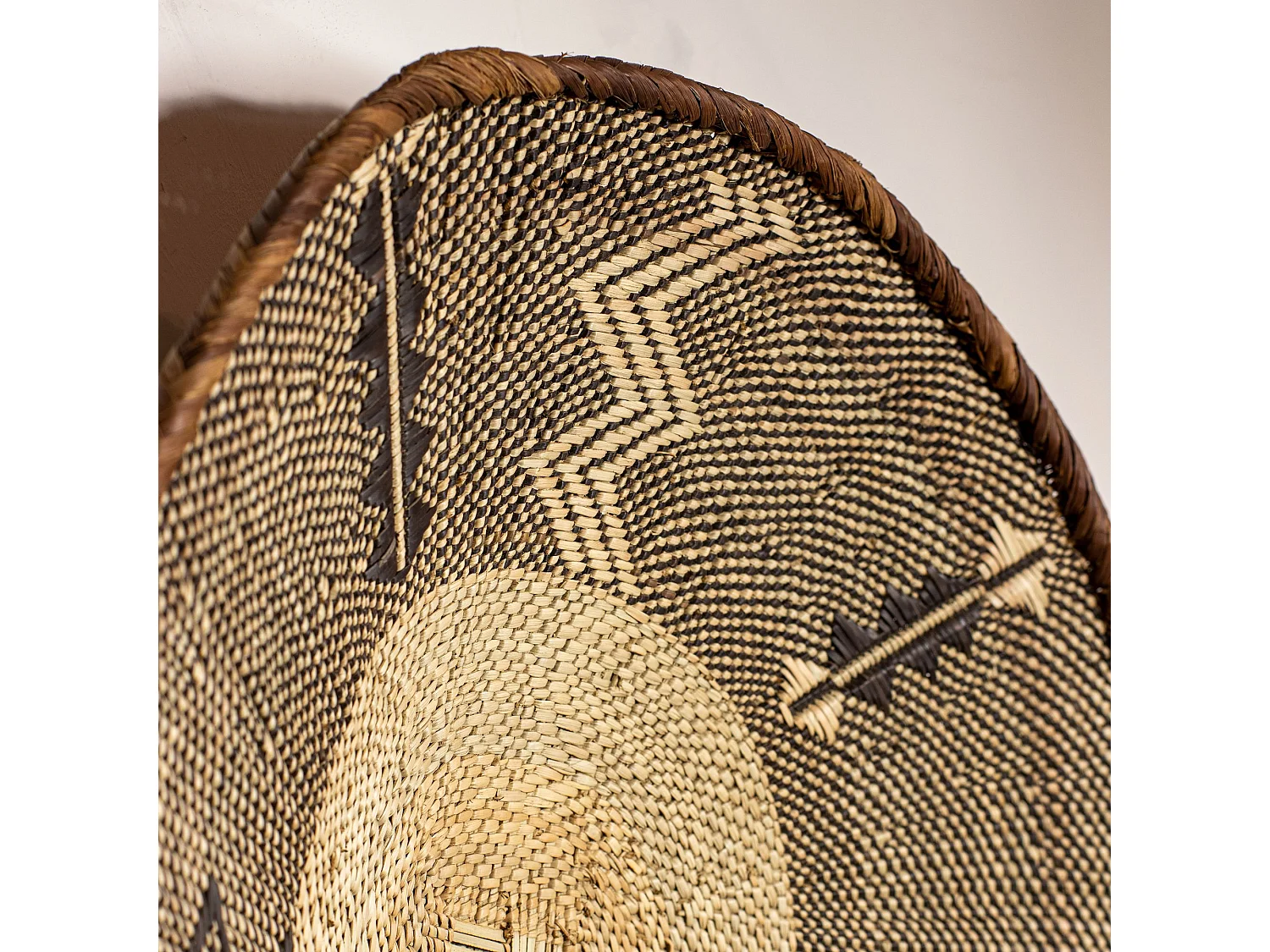 Now's Home - Panier Decoratif Mural En Fibres Vegetales 55/ 65 Cm Size L Limpo