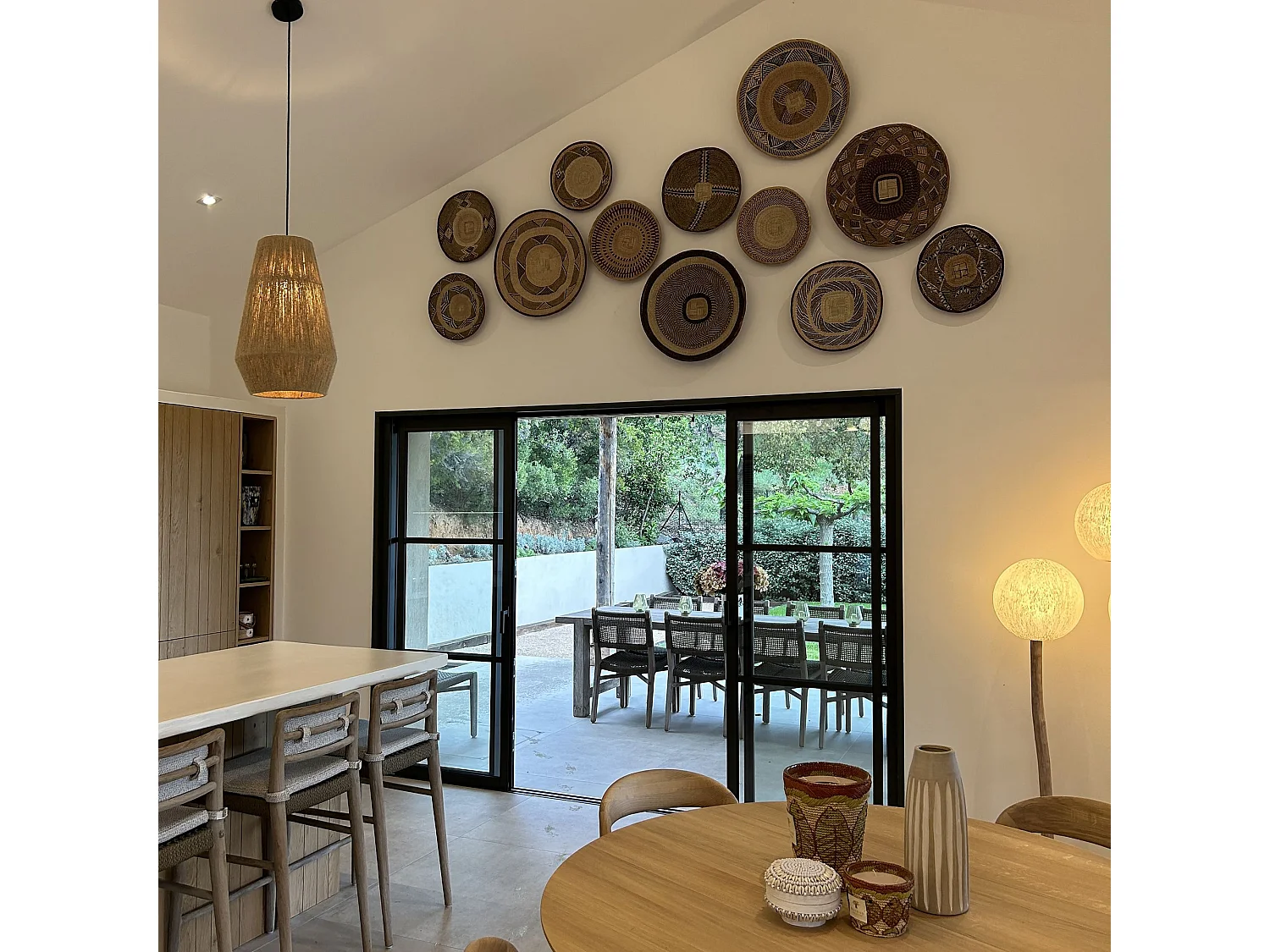 Now's Home - Panier Decoration Mural Tisse A La Main Zimbabwe 39/44 Cm Taille M Limpo