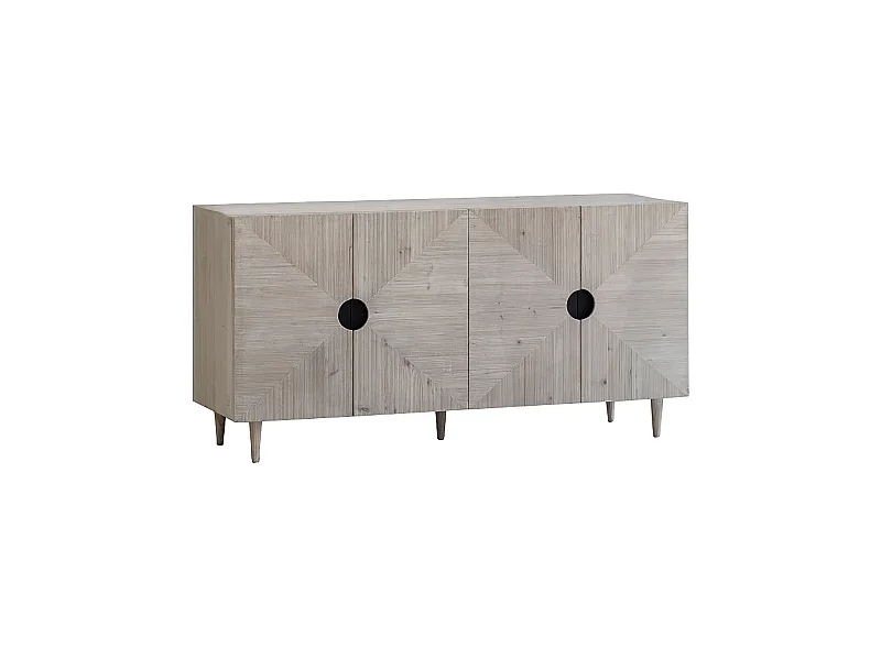 Now's Home - Bahut 4 Portes En Pin Recycle 160x49xh80cm Kristen