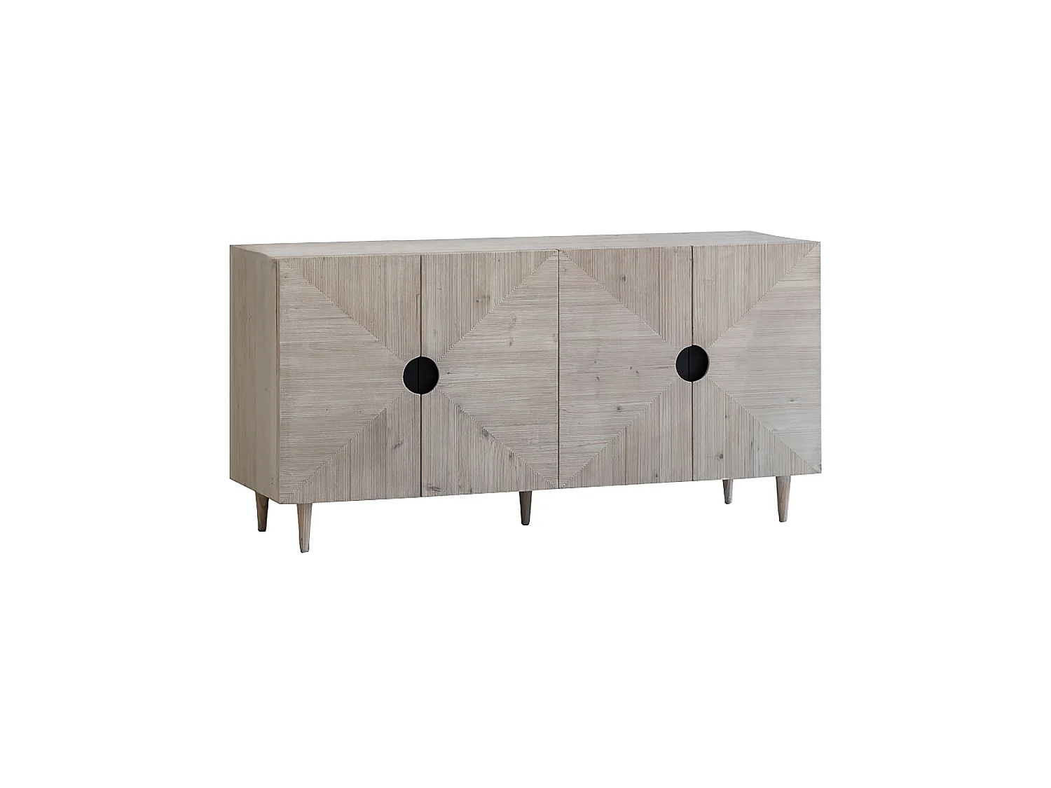 Now's Home - Bahut 4 Portes En Pin Recycle 160x49xh80cm Kristen