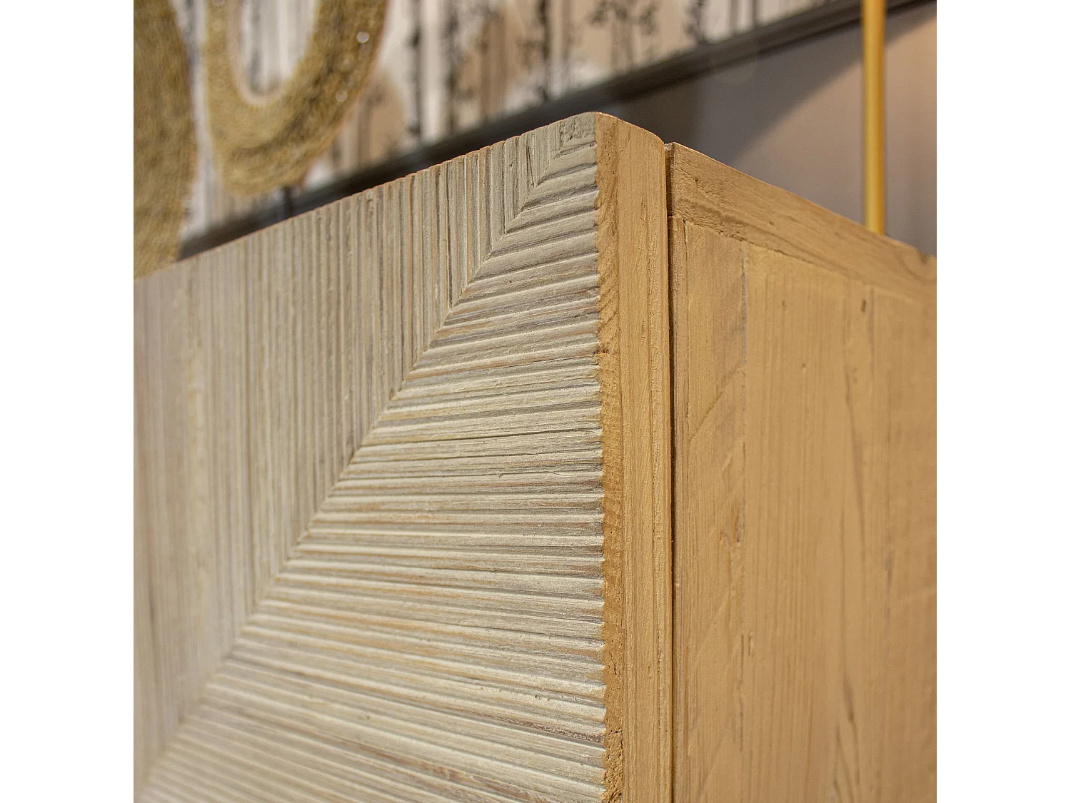 Now's Home - Bahut 4 Portes En Pin Recycle 160x49xh80cm Kristen