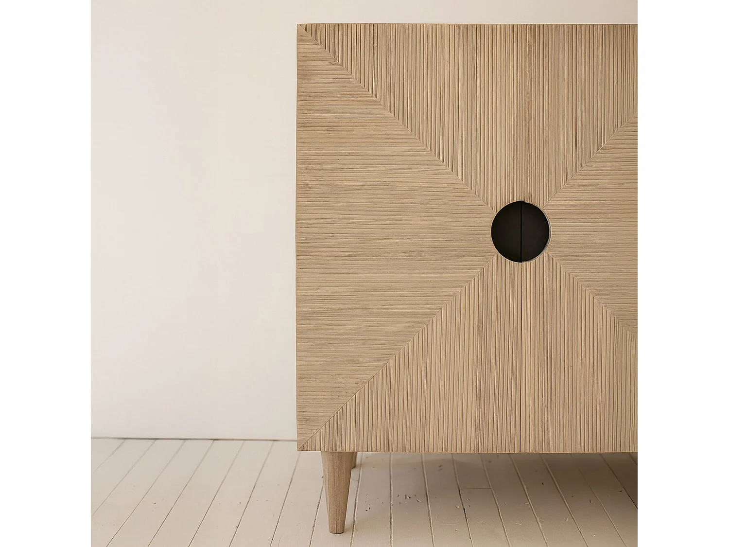 Now's Home - Bahut 4 Portes En Pin Recyclé 160x49xh80cm Kristen