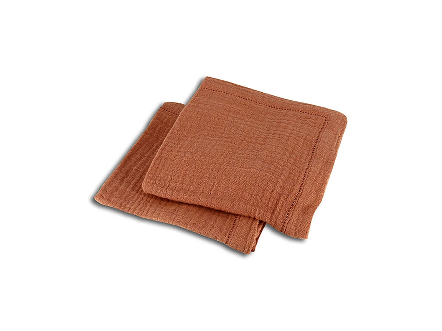 Ogo Living - Lot De 2 Serviettes De Table Origin 40x40cm En Coton Paprika