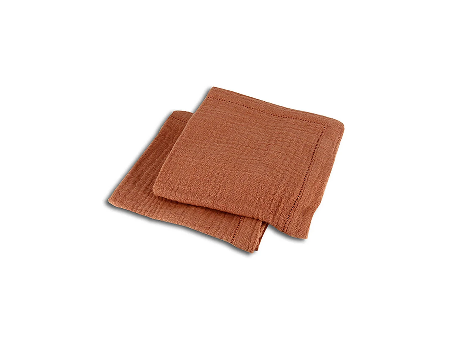 Ogo Living - Lot De 2 Serviettes De Table Origin 40x40cm En Coton Paprika