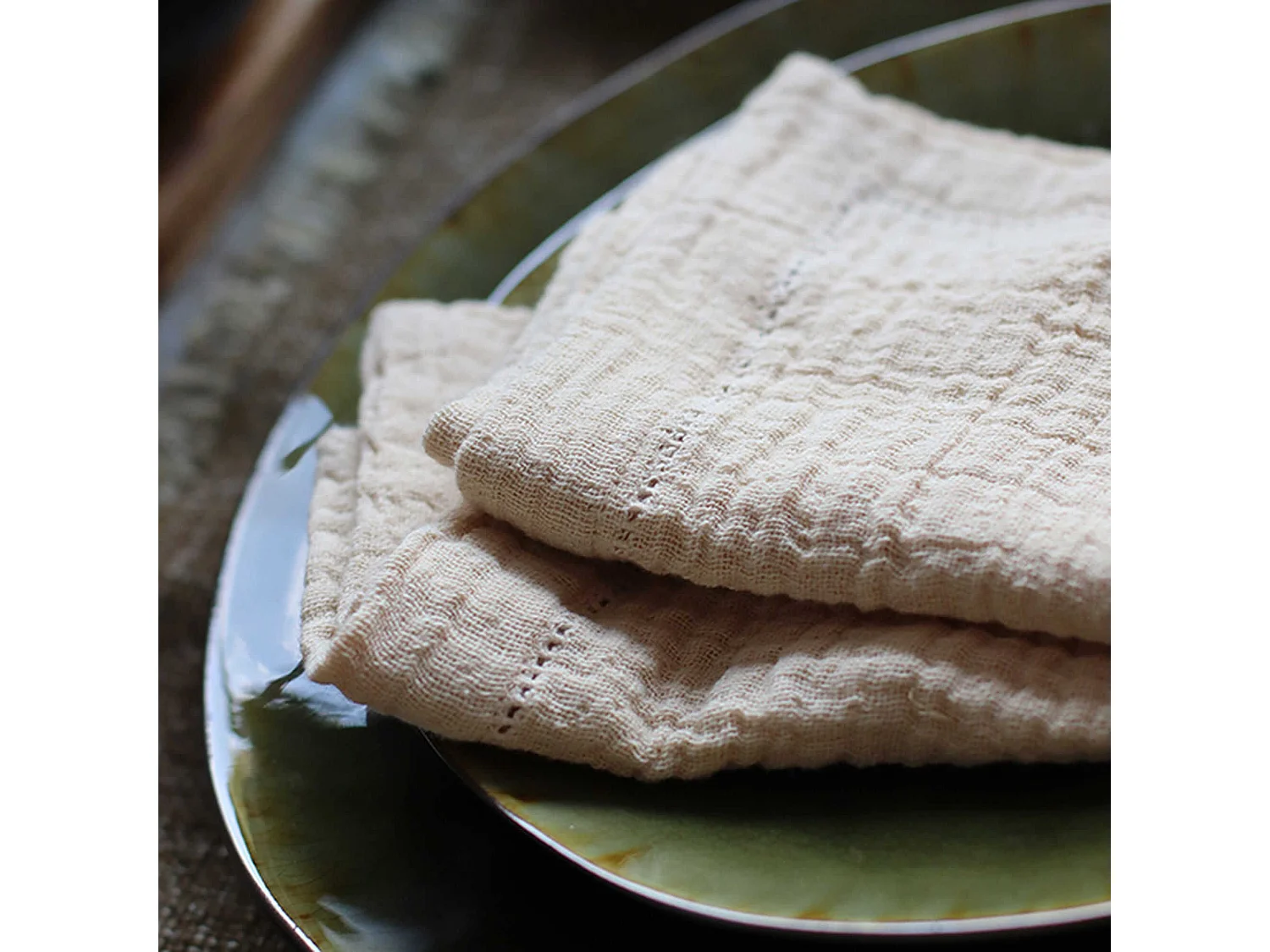 Ogo Living - Lot De 2 Serviettes De Table Origin 40x40cm En Coton Cumin