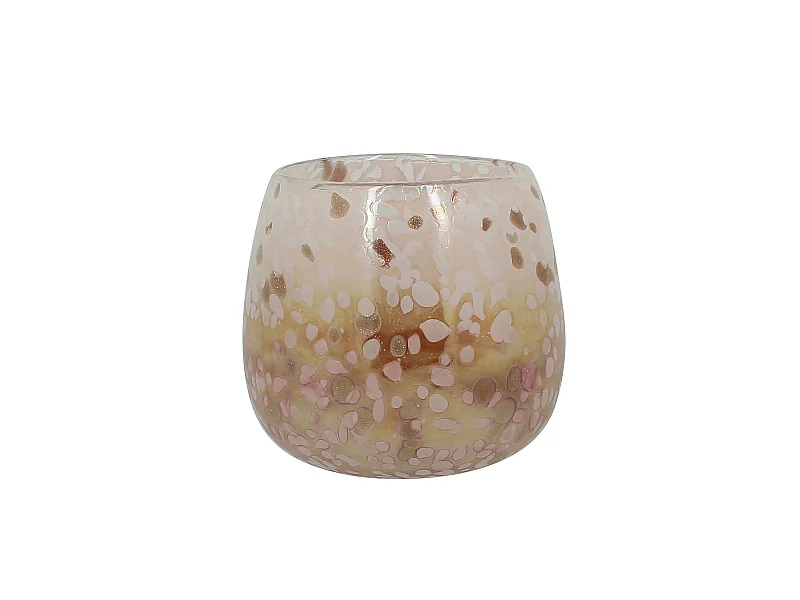 Now's Home - Pot  En Verre Souffle Rose Poudre O15x12cm Coppra