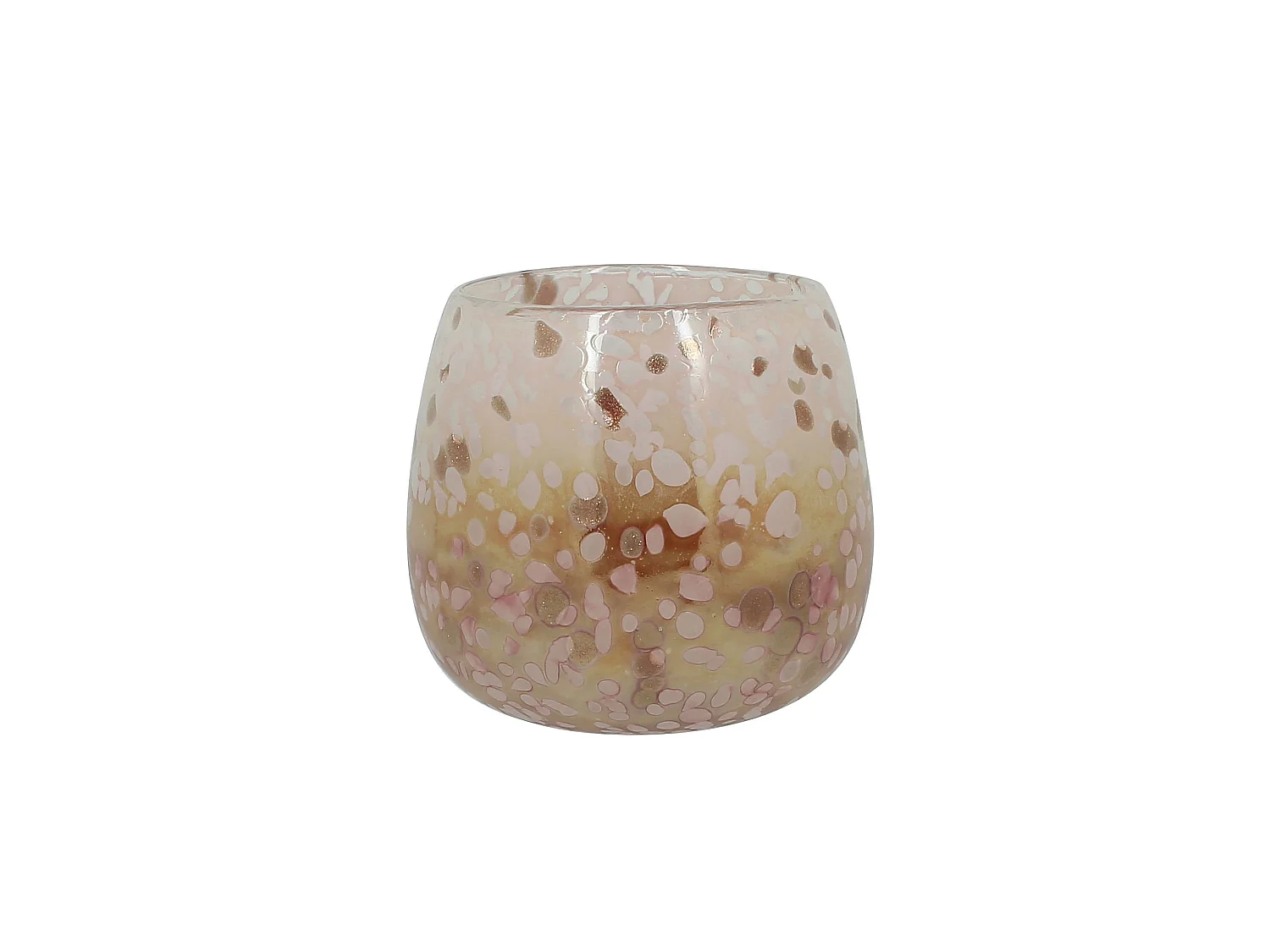 Now's Home - Pot  En Verre Souffle Rose Poudre O15x12cm Coppra