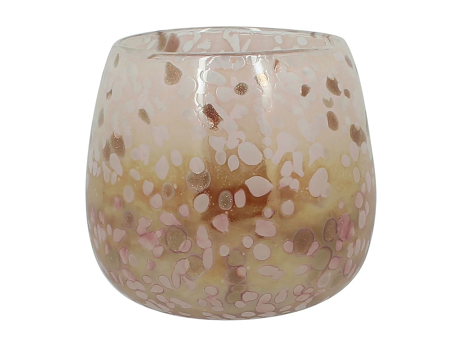 Now's Home - Pot  En Verre Soufflé Rose Poudré ø15x12cm Coppra