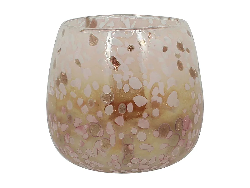 Now's Home - Pot  En Verre Souffle Rose Poudre O15x12cm Coppra