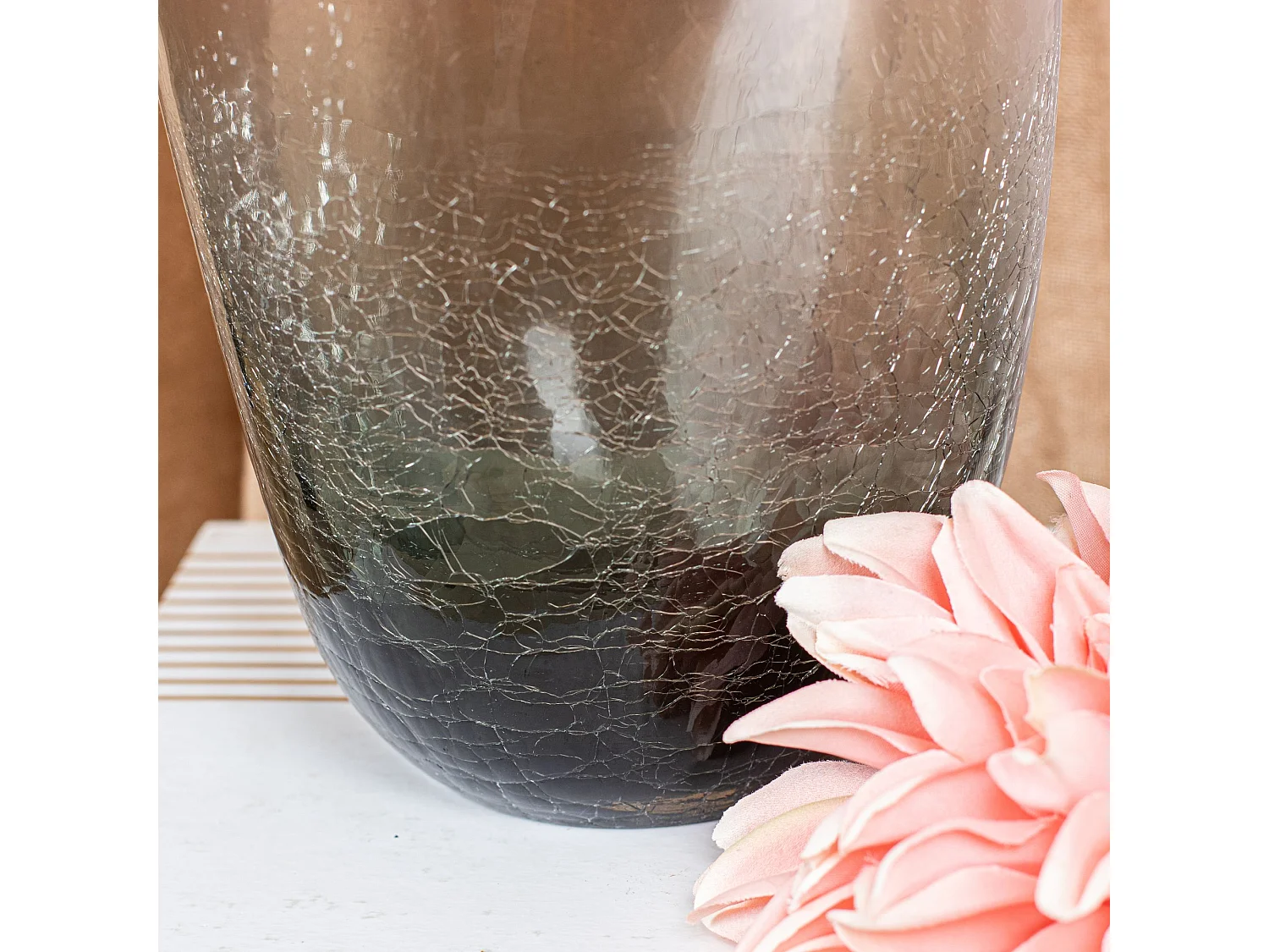 Now's Home - Vase En Verre Souffle A La Bouche  19x18x27cm Liv