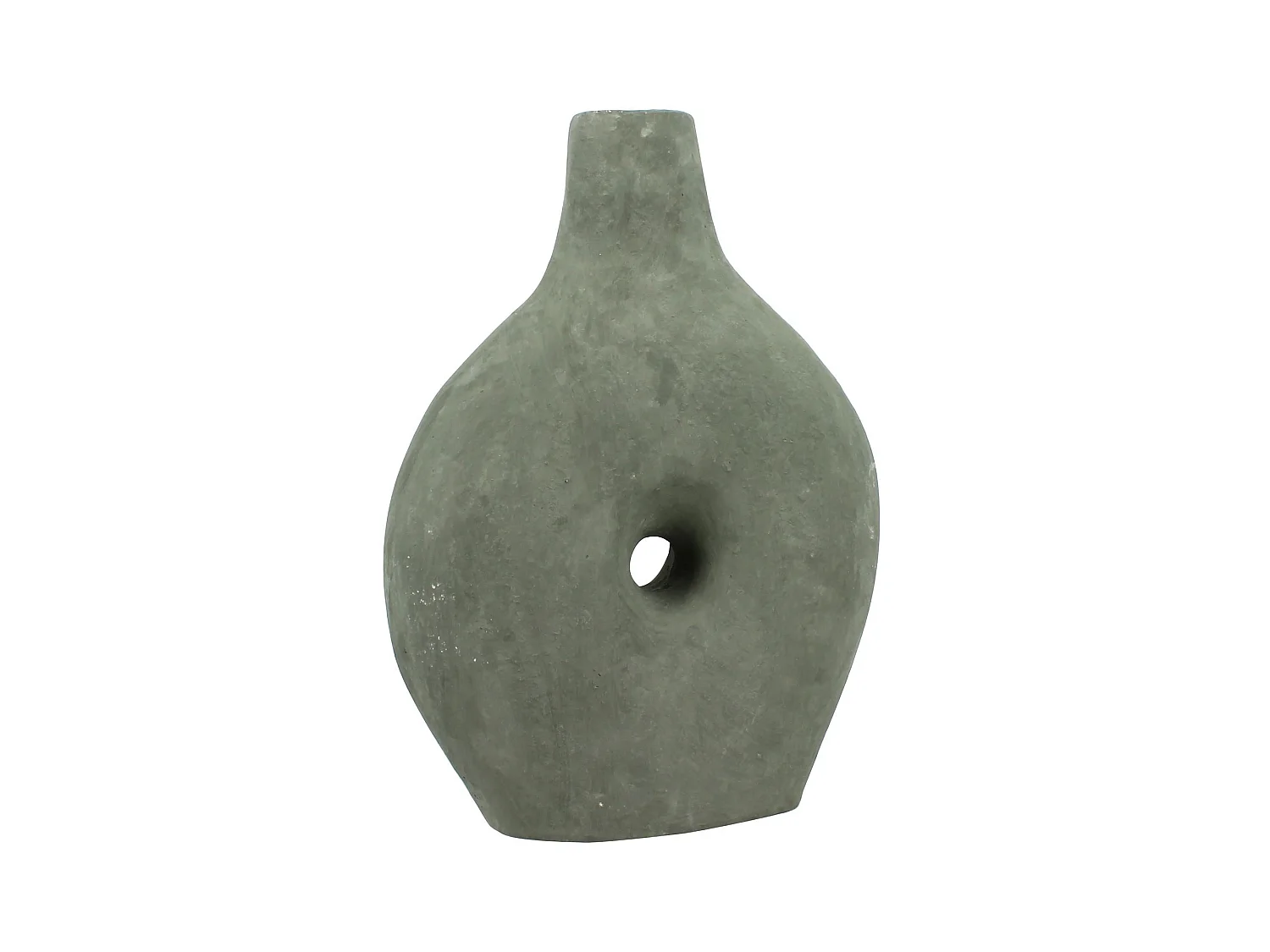 Now's Home - Vase Decoratif En Papier Mache Finition Lisse Kaki 25x8x35cm Nubie