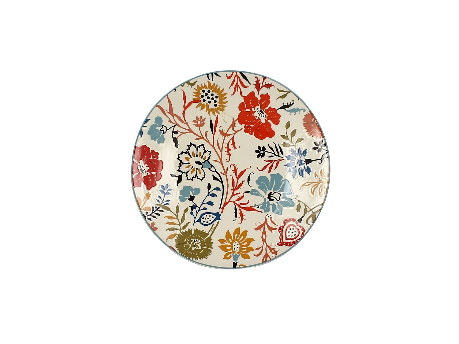 Novastyl - Lot 6 Assiettes Calottes Jaipur 19cm En Gres