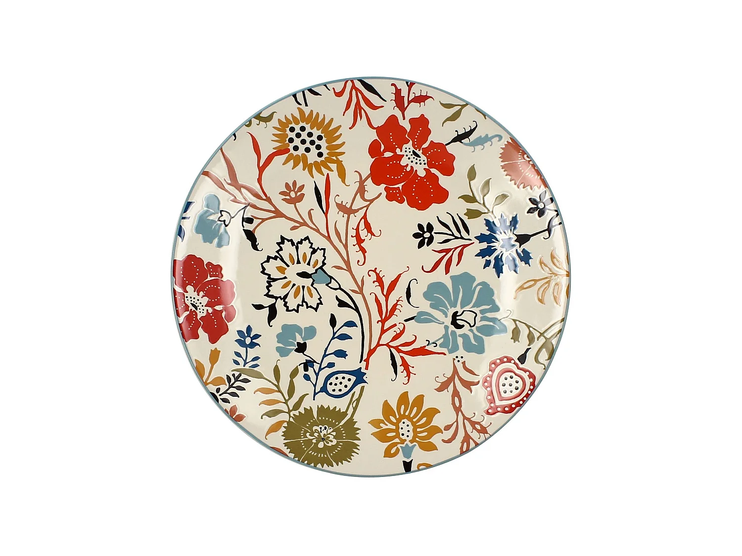 Novastyl - Lot 6 Assiettes Plates Jaipur 27cm En Grès