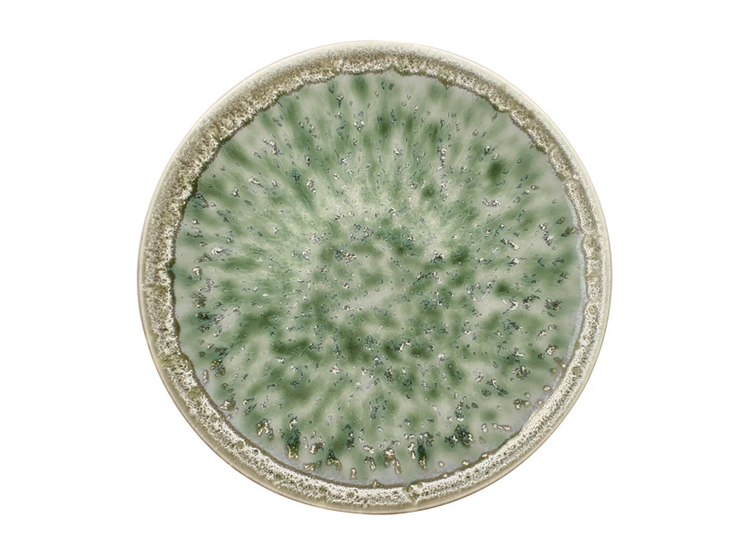 Novastyl - Lot 6 Assiettes Desserts Jade 20cm En Porcelaine Vert