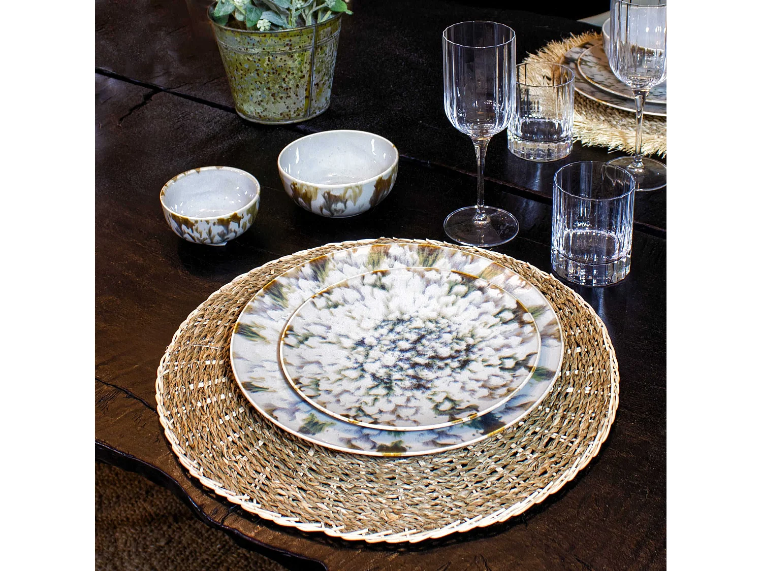 Now's Home - Lot De 6 Sets De Table Rond 38cm Bali