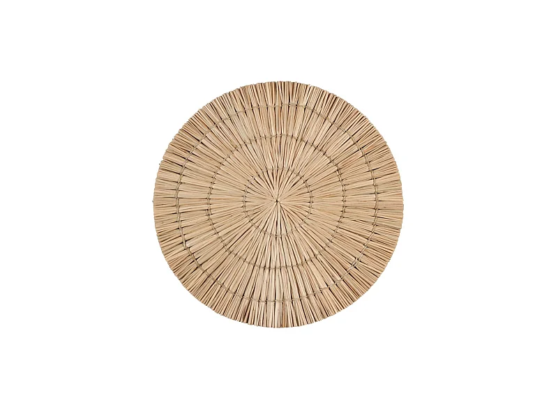 Now's Home - Lot De 4 Sets De Table En Rotin-coloris Naturel O38 Cm Paros