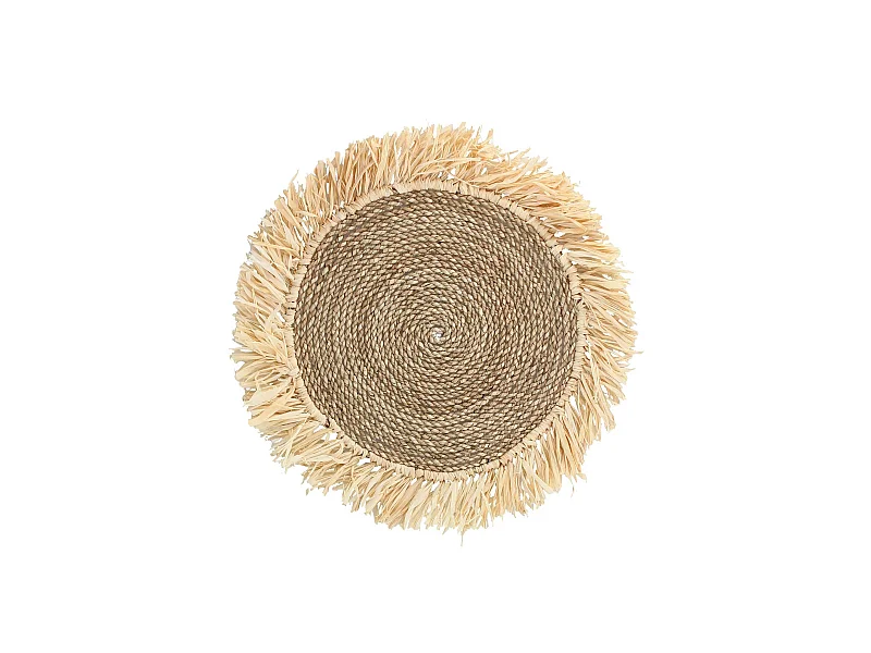 Now's Home - Lot De 4 Sets De Table En Raphia Naturel -oaxa