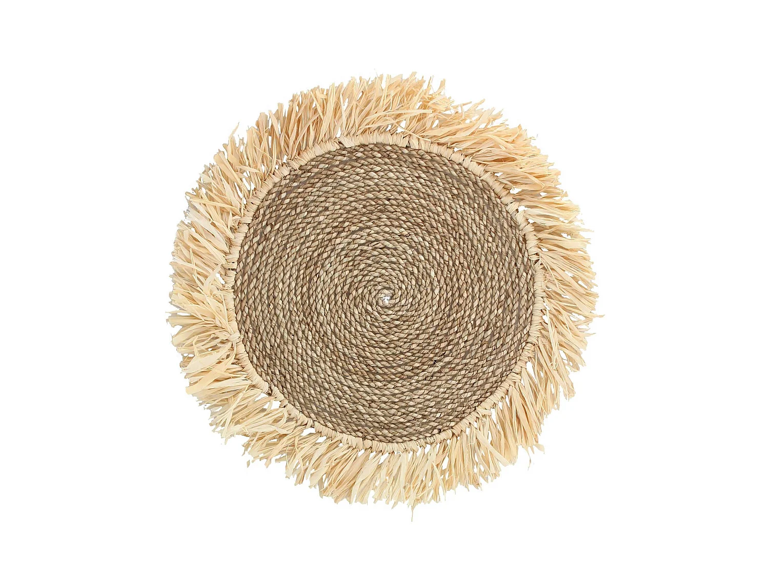 Now's Home - Lot De 4 Sets De Table En Raphia Naturel -oaxa