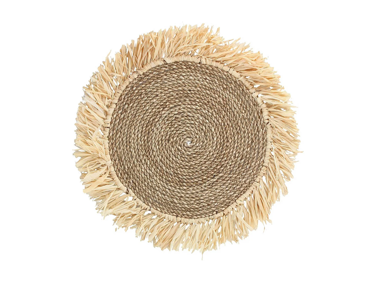 Now's Home - Lot De 4 Sets De Table En Raphia Naturel -oaxa