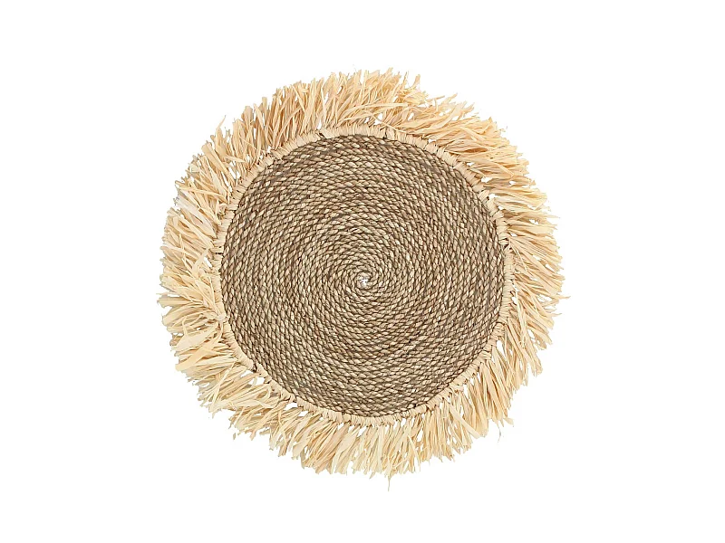 Now's Home - Lot De 4 Sets De Table En Raphia Naturel -oaxa