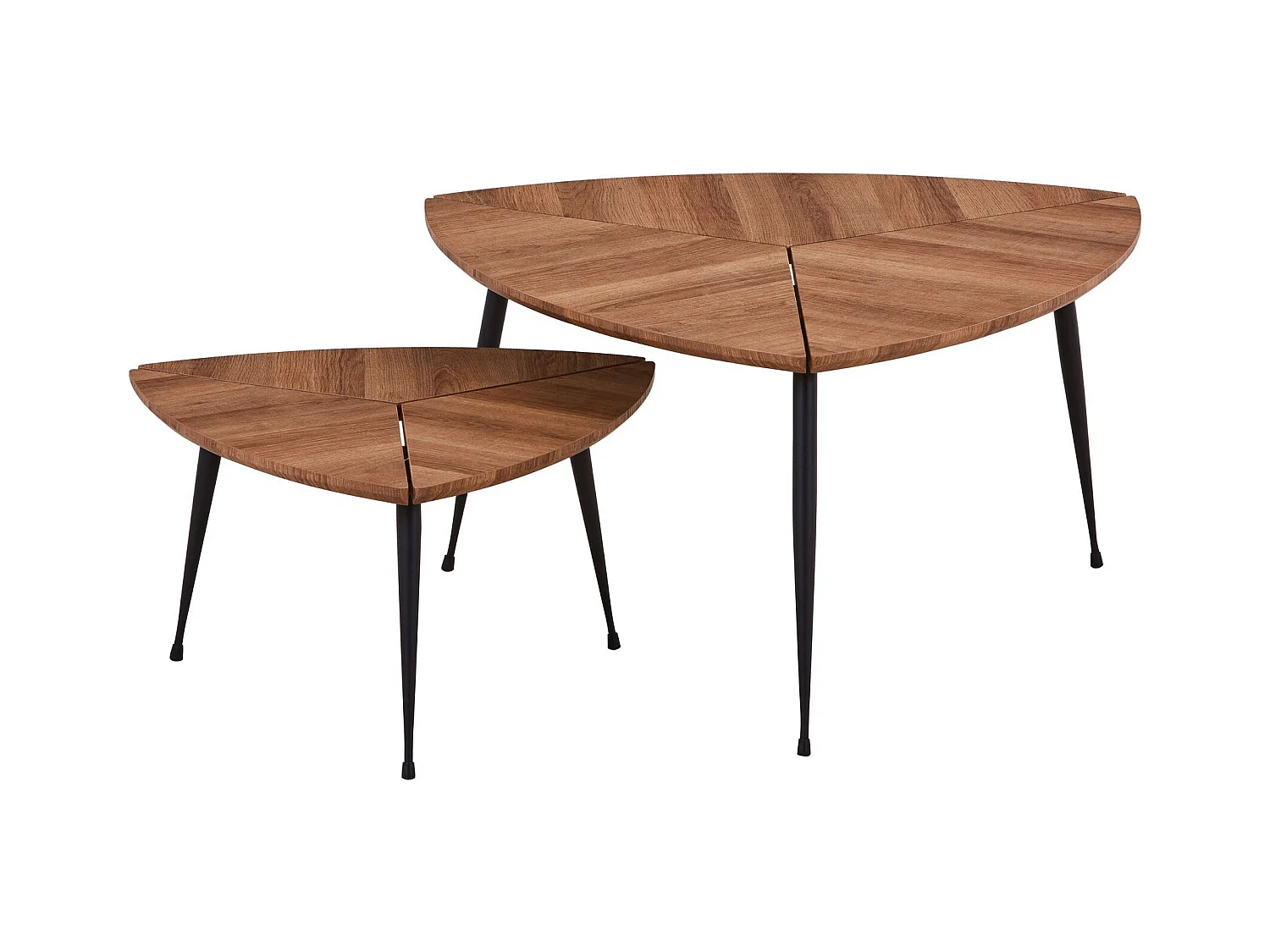 Now's Home - Set De 2 Tables Gigognes En Fibre De Bois Naturel O70 Et O48  Cobra